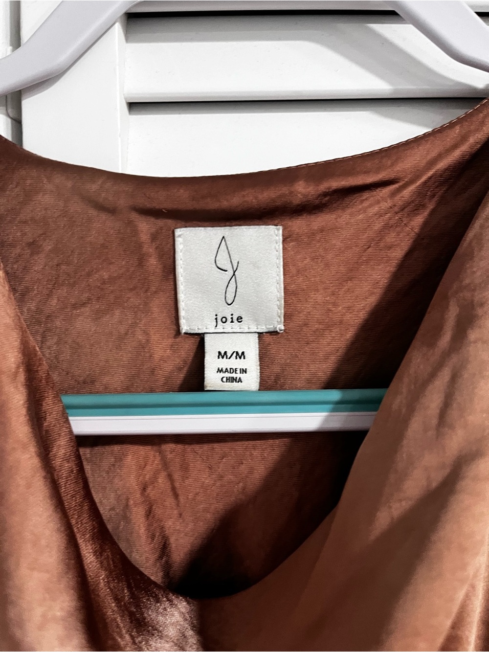 Josie Copper-Brown Satin Midi Slip Dress - Picture 2 of 2